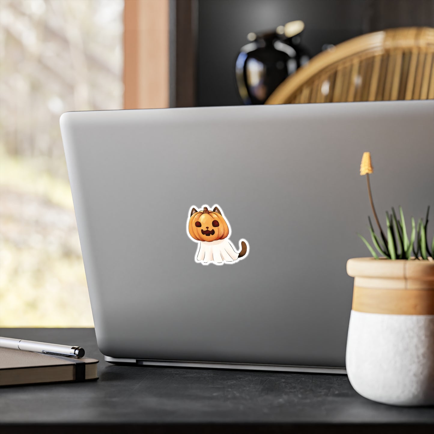 Pumpkin Patch Cat Sticker