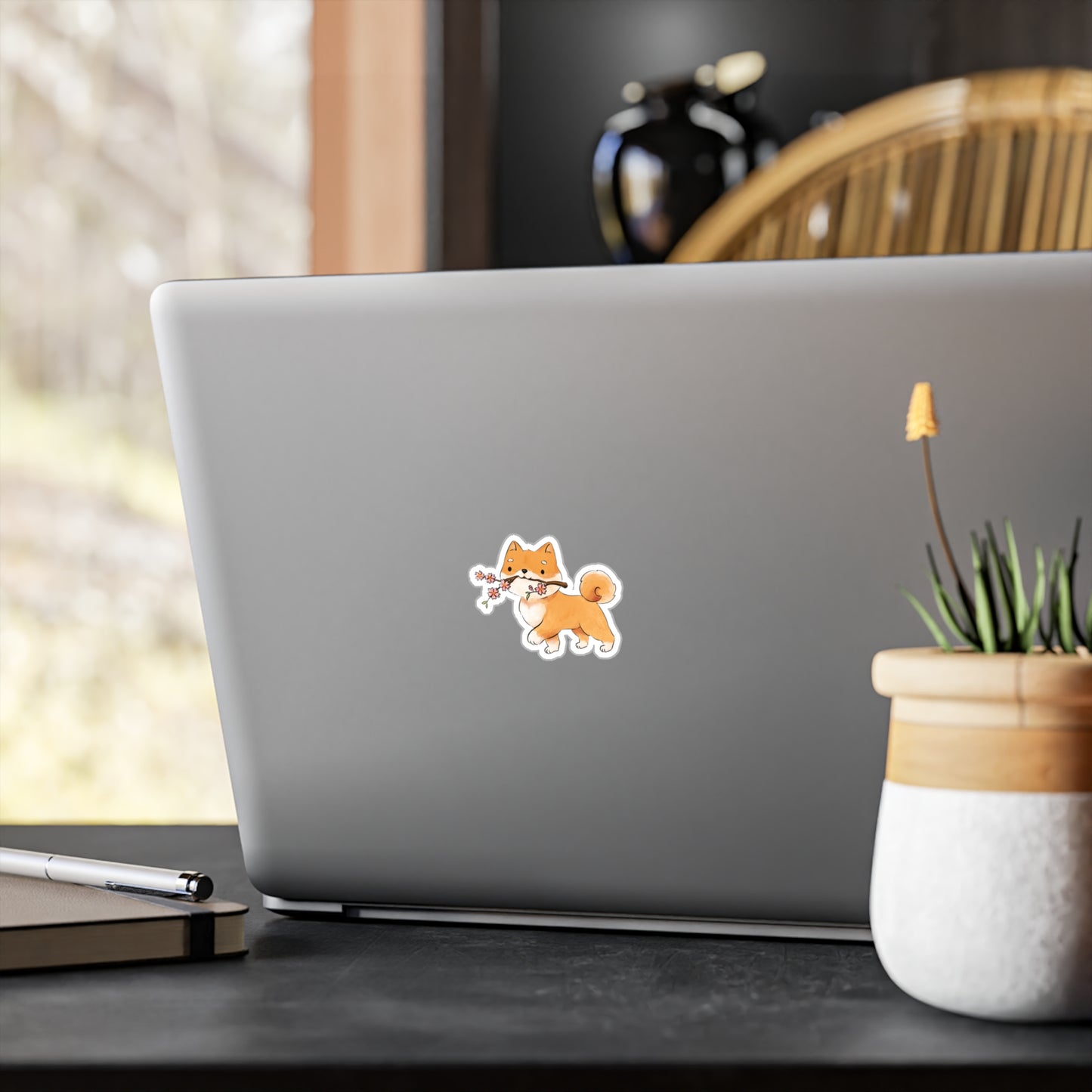 Sakura Shiba Sticker