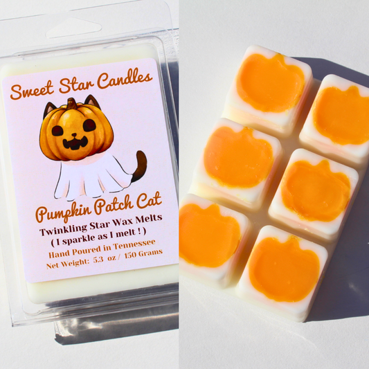 Extra Large Soy Wax Melt Pumpkin Patch Cat Scented | 5.3 oz