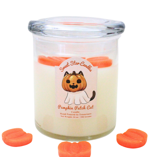 Pumpkin Patch Cat Wooden Wick Candle | Signature Scents Collection (14oz)