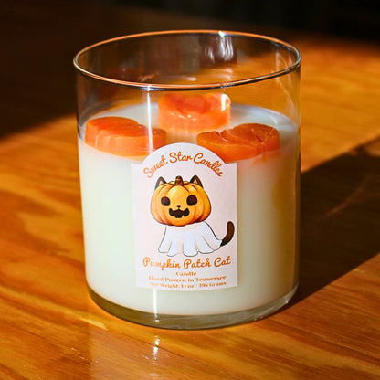 Pumpkin Patch Cat Candle