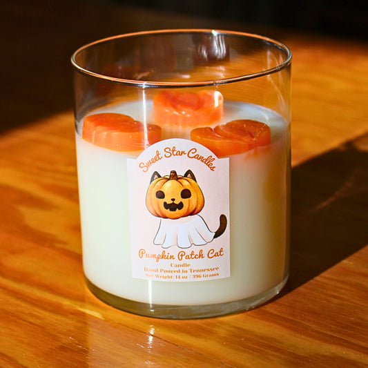 Pumpkin Patch Cat Candle