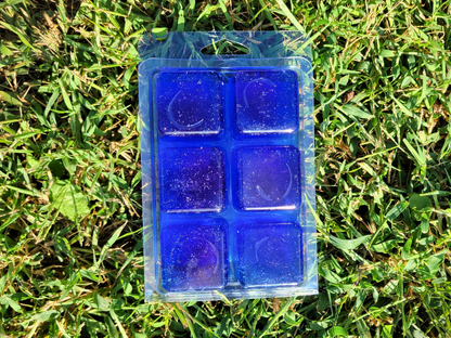 blue floral jelly wax melt