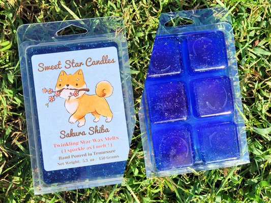 shiba inu floral jelly wax melt