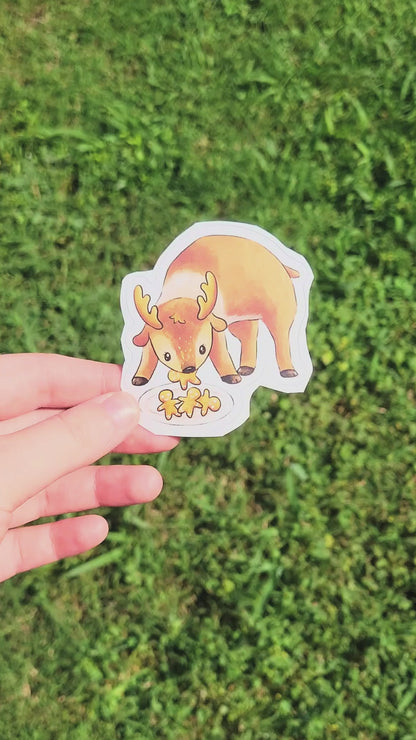 reindeer gingerbread christmas sticker