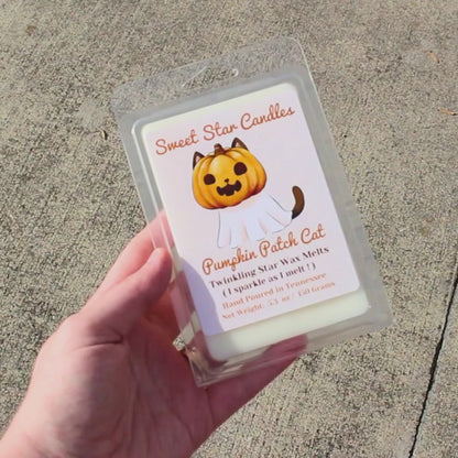 Extra Large Soy Wax Melt Pumpkin Patch Cat Scented | 5.3 oz