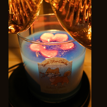 flameless candle with glitter inside 