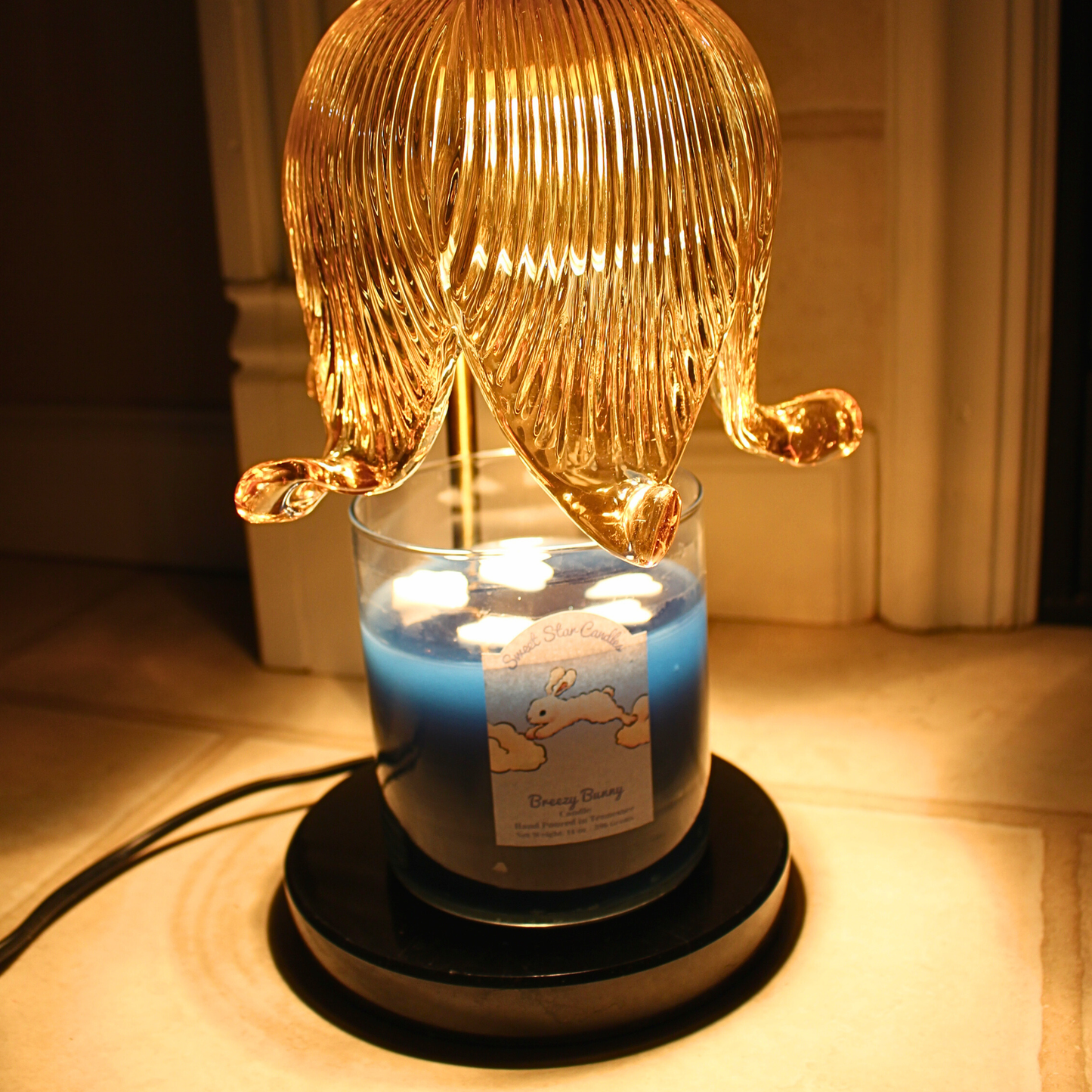 Wickless Candle Breezy Bunny Scented | 14 oz